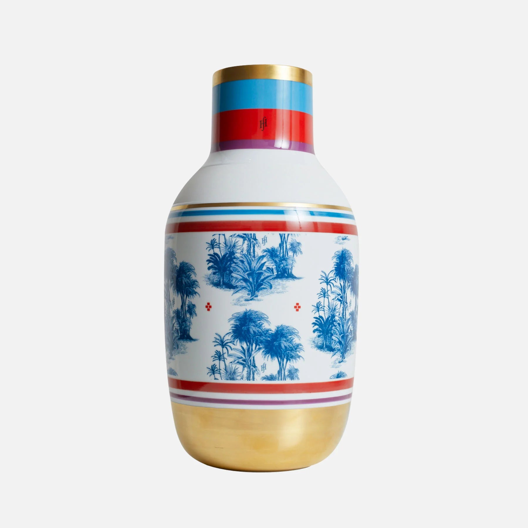 Friendly Hunting Toile de Jouy Vase
