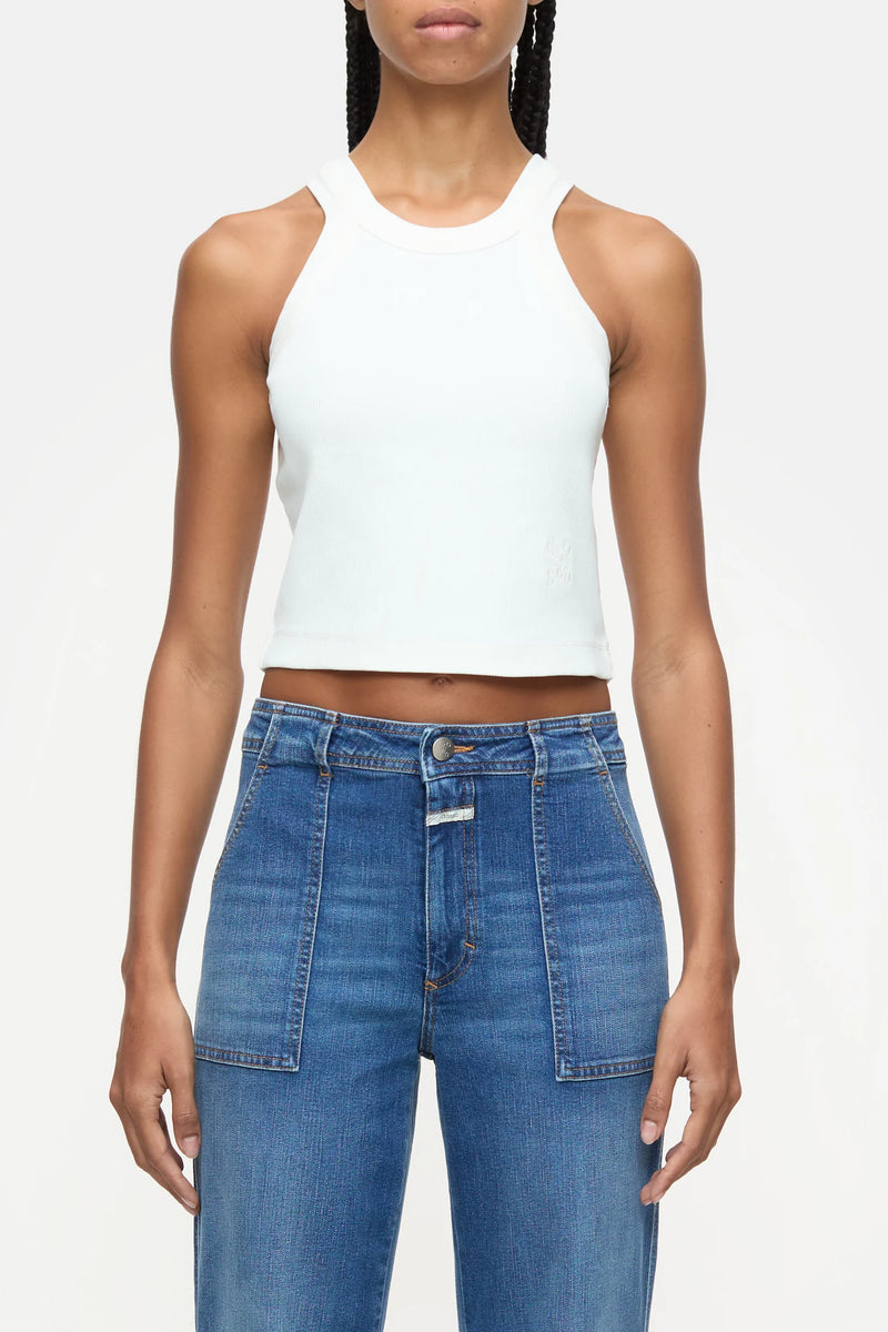 Closed Cropped Top White