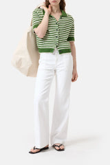 Closed Cardigan Green striped
