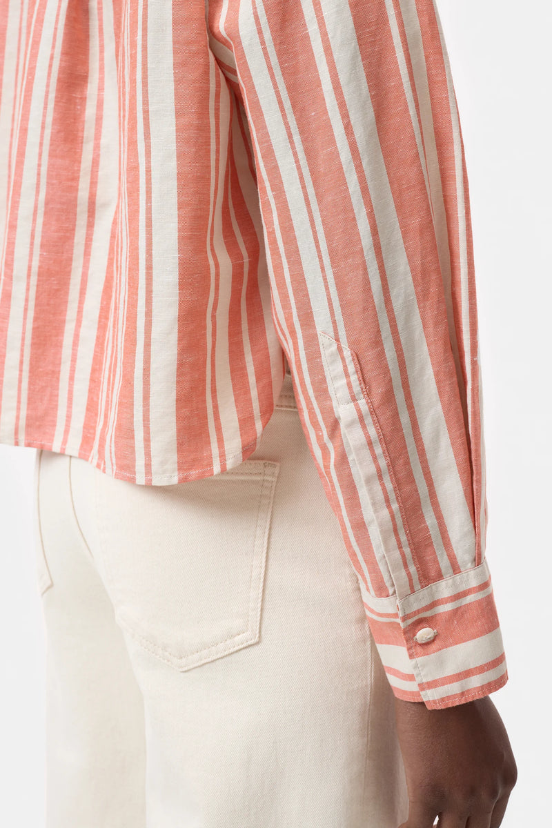 Closed shirt Washed Red striped