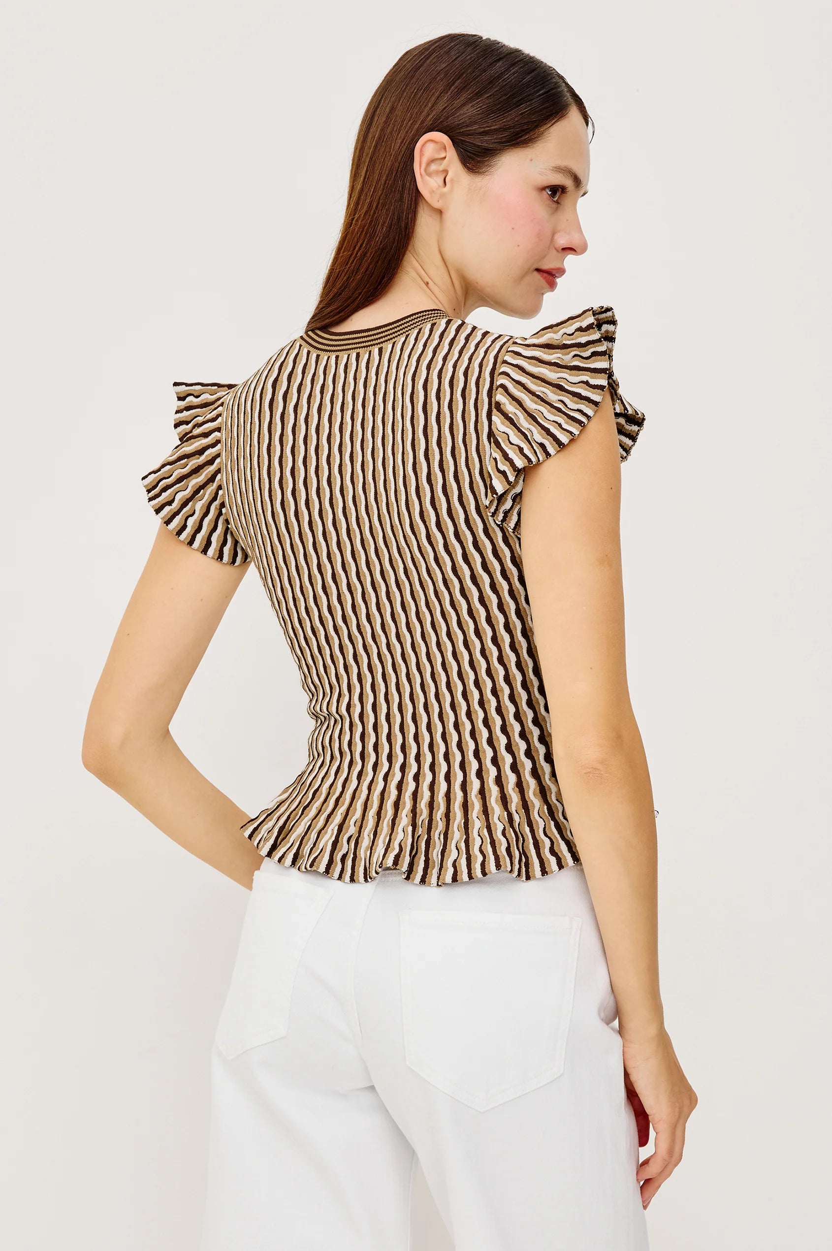 Rails Top Bryn Brown Stripe