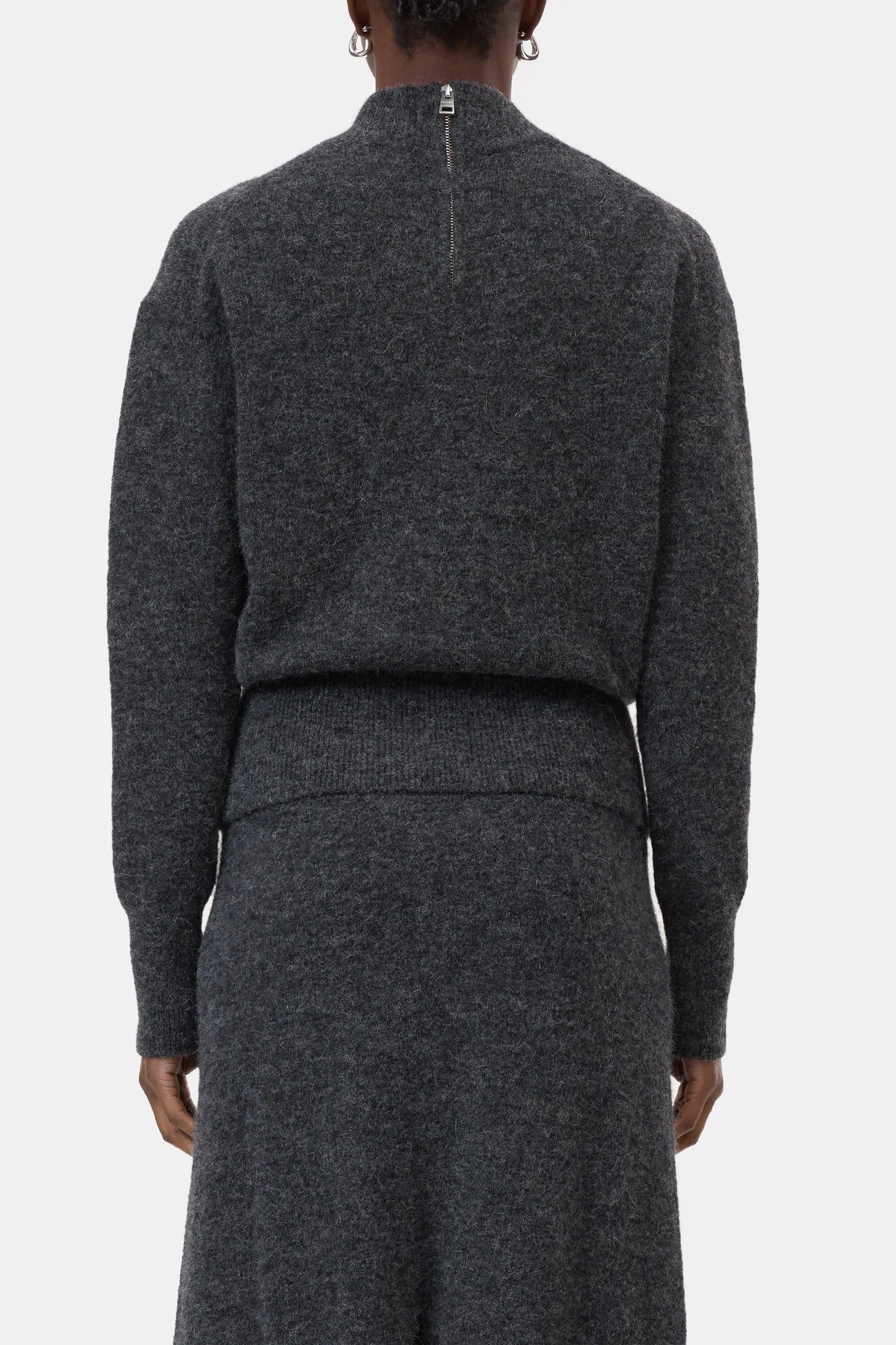 Closed Pullover Mock Neck
