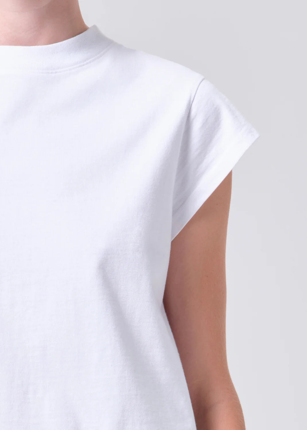 Agolde T-Shirt Bryce Cap Sleeve White