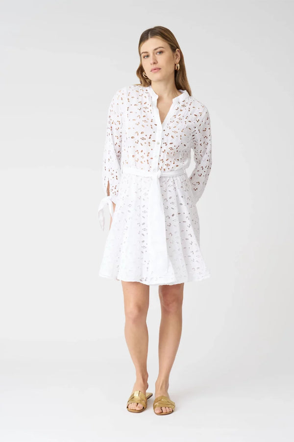 120% Lino Kleid Weiß