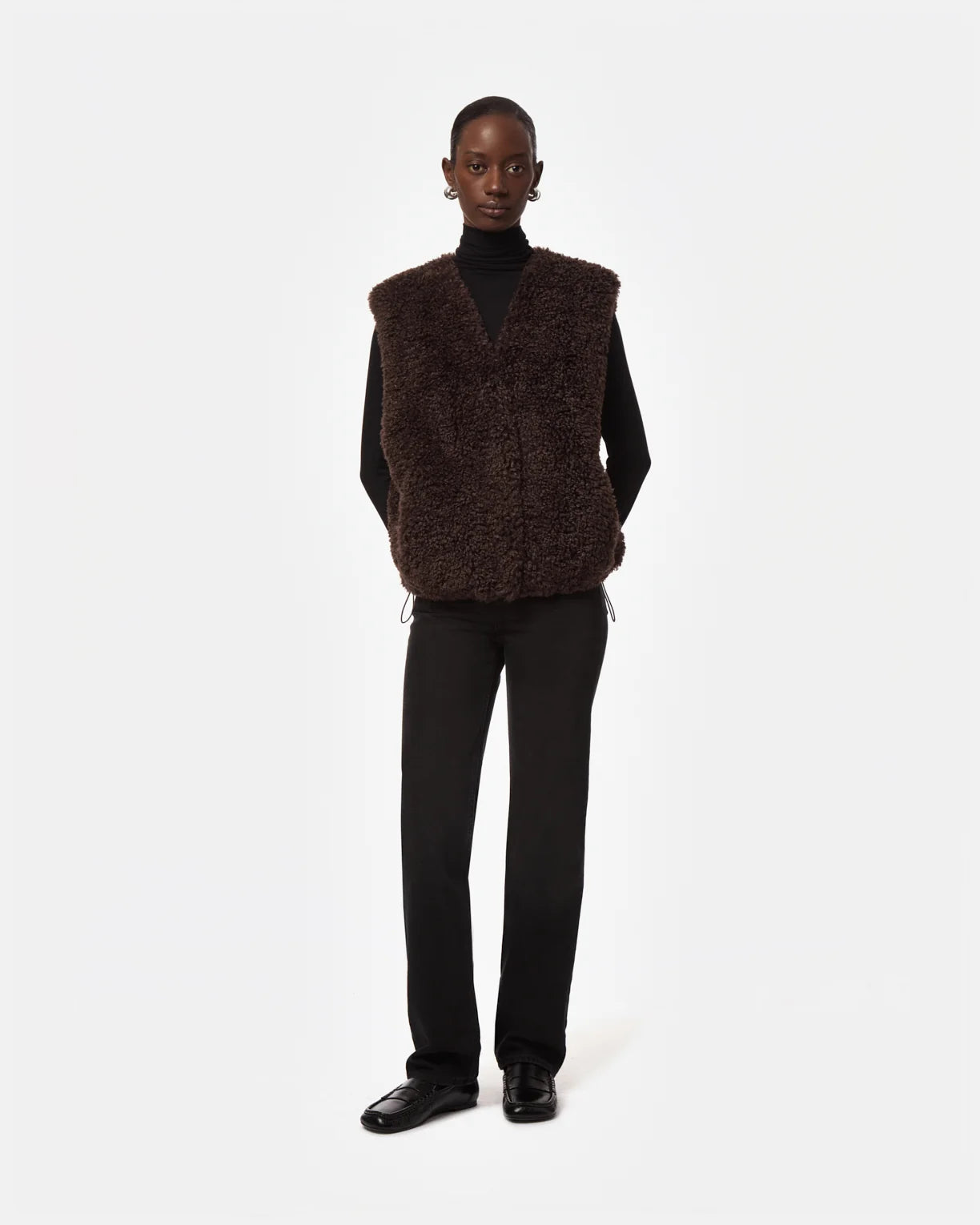 Gilet Apparis boucle marron