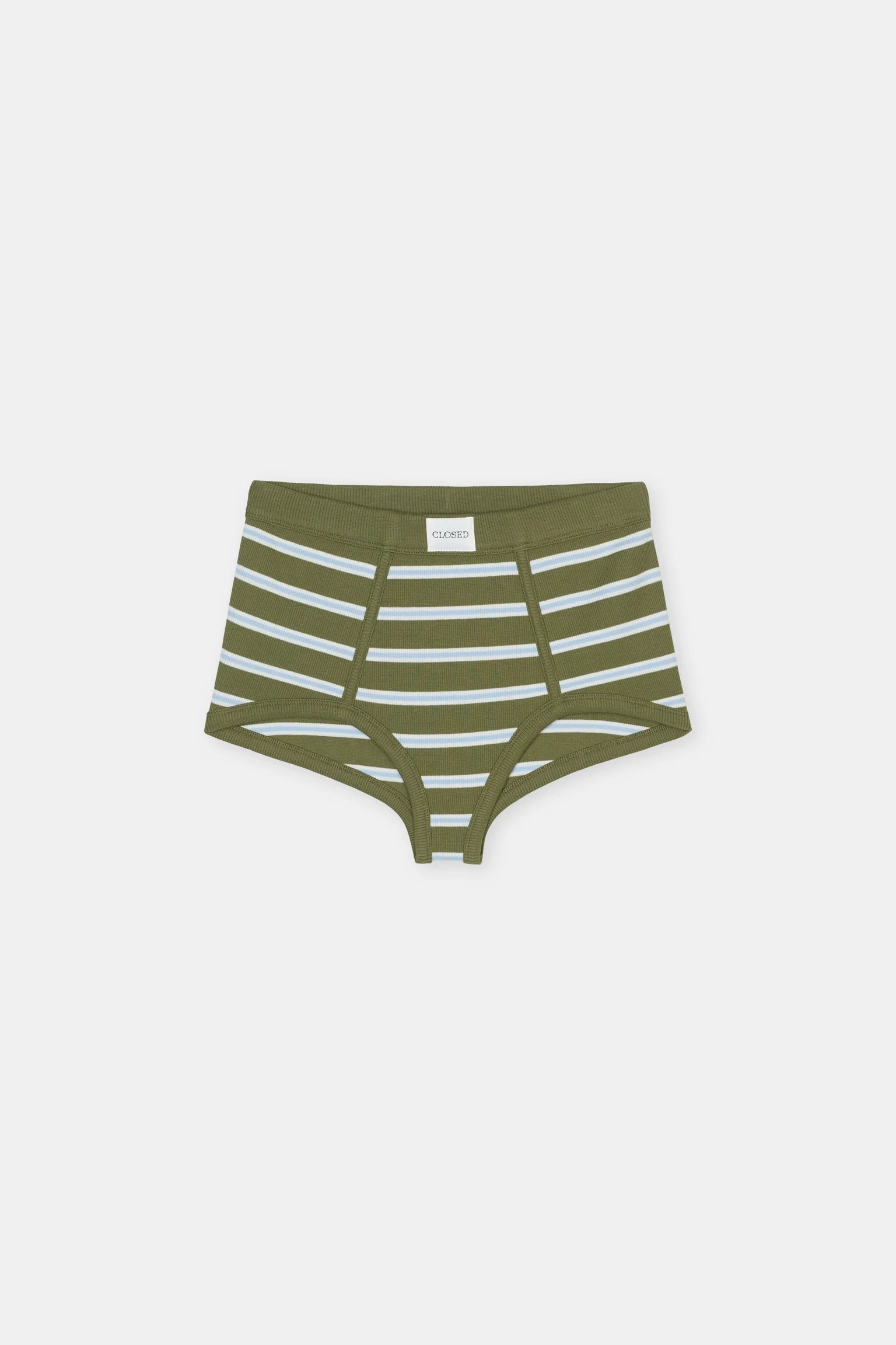 Closed Brief Striped Hunter Green
