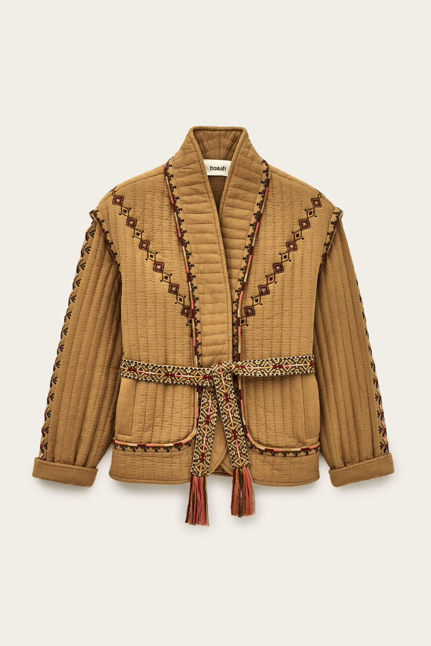 Ba&amp;sh Cocoon Jacket Camel