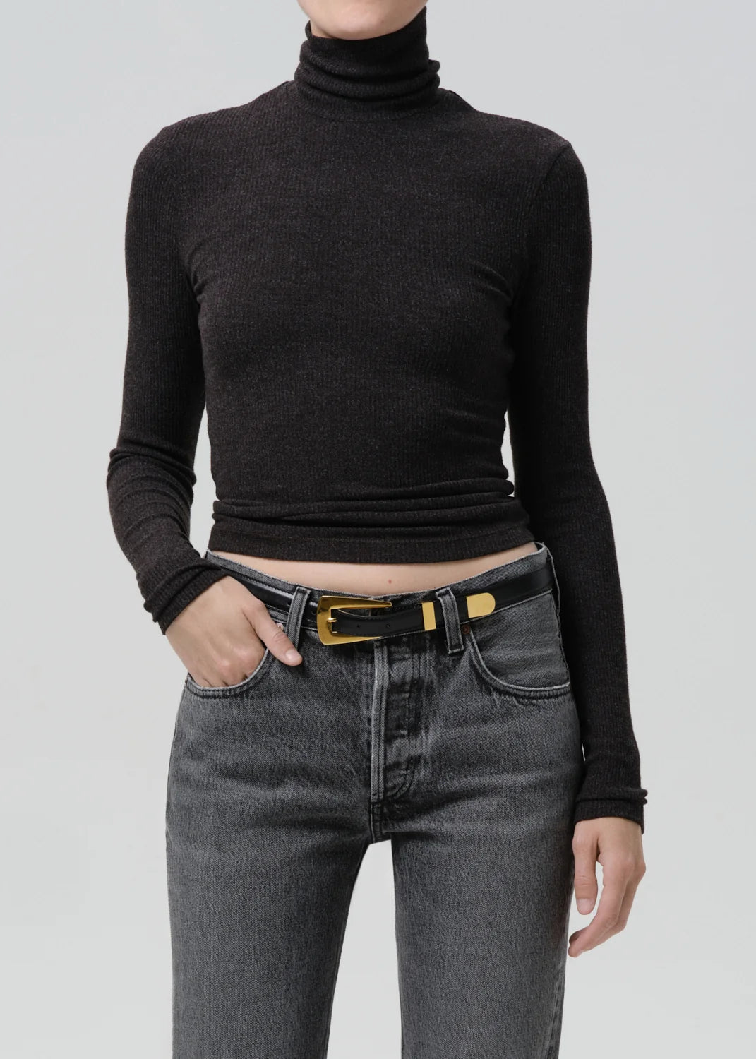 Citizens of Humanity Turtleneck Caradene Heather Charcoal