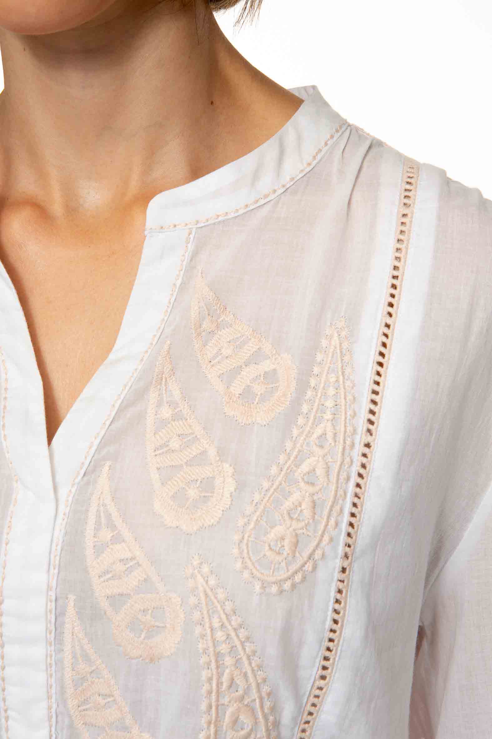 IVI Bluse Embroidery Paisley