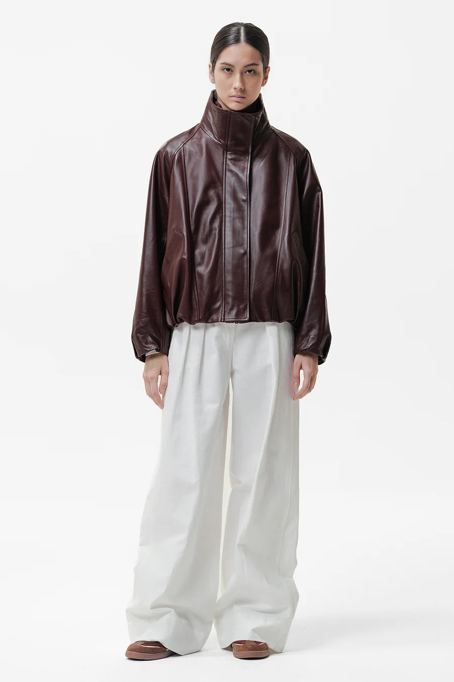 Duno Lederjacke Namida Chestnut