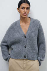 Closed cardigan grey