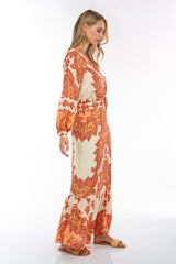 IVI Collection Maxi Skirt Apricot