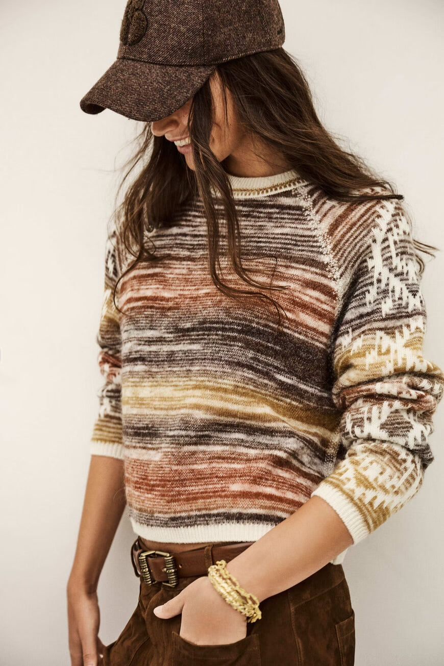 Ba&amp;sh Pullover Clodie Ecru