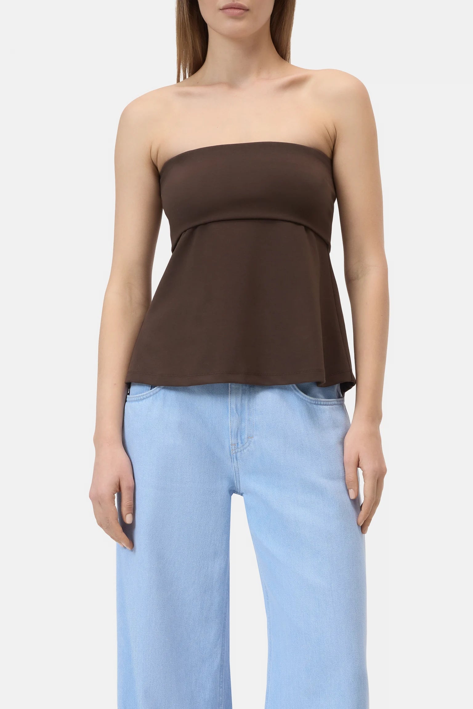 Closed-Top Peplum Maple