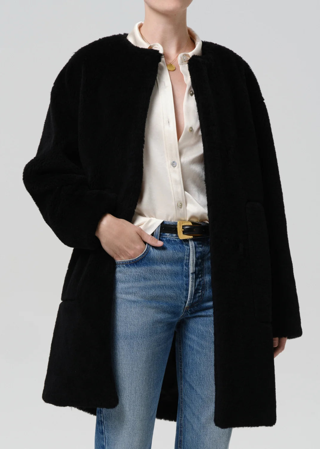 Citizens of Humanity Mantel Martina Sherpa Black