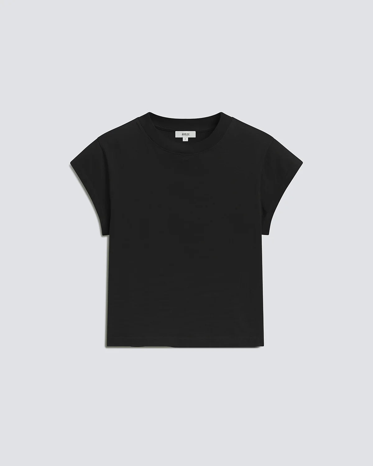 Agolde Bryce T-Shirt Cap Sleeve Tee Black