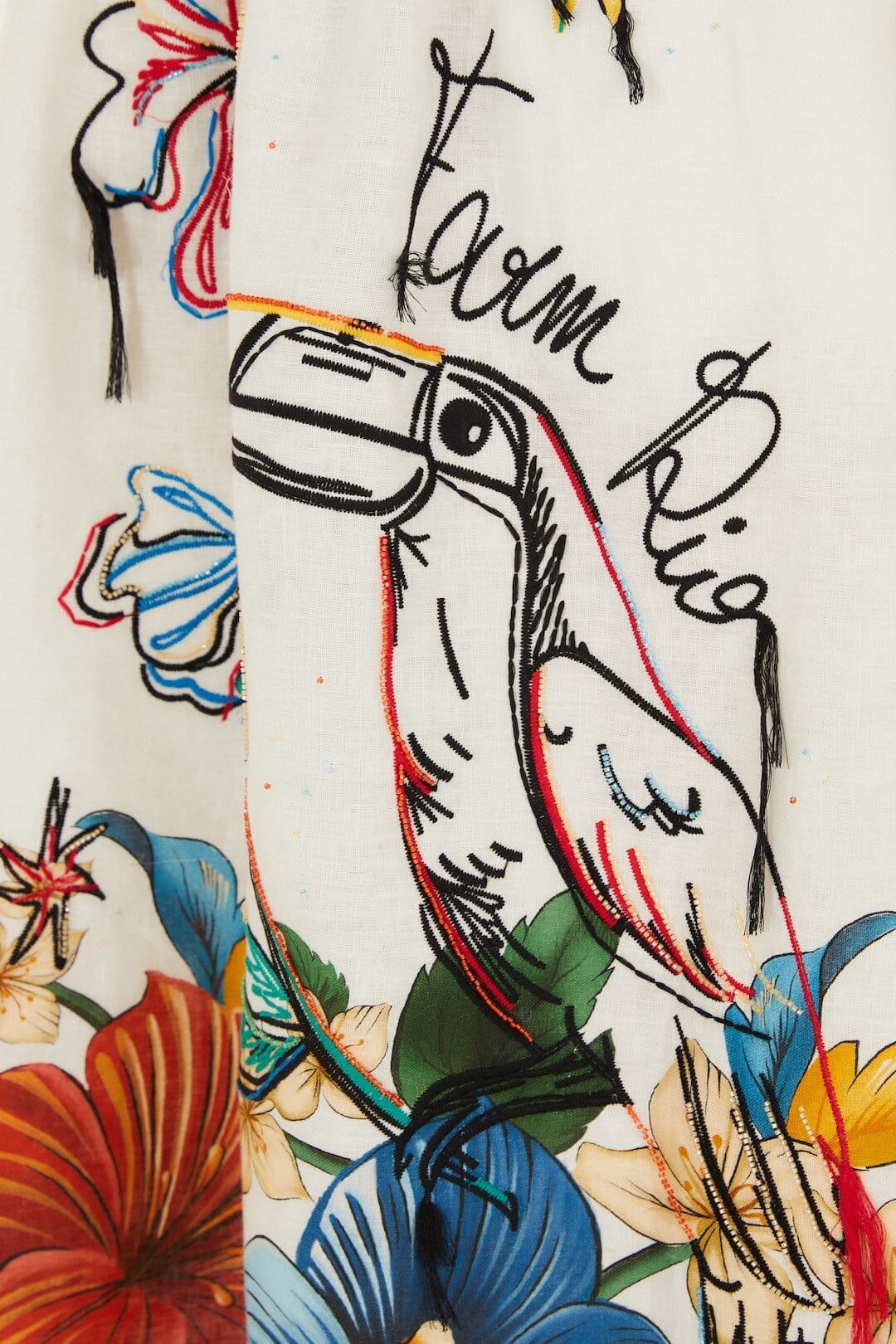 Farm Rio Rock Tropi Embroidered