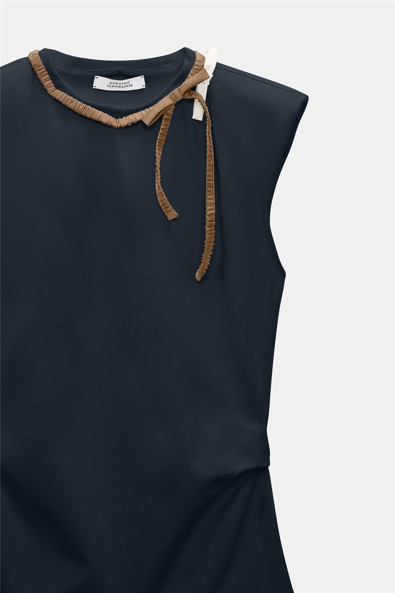 Dorothee Schumacher Top Feminine Favorites Navy