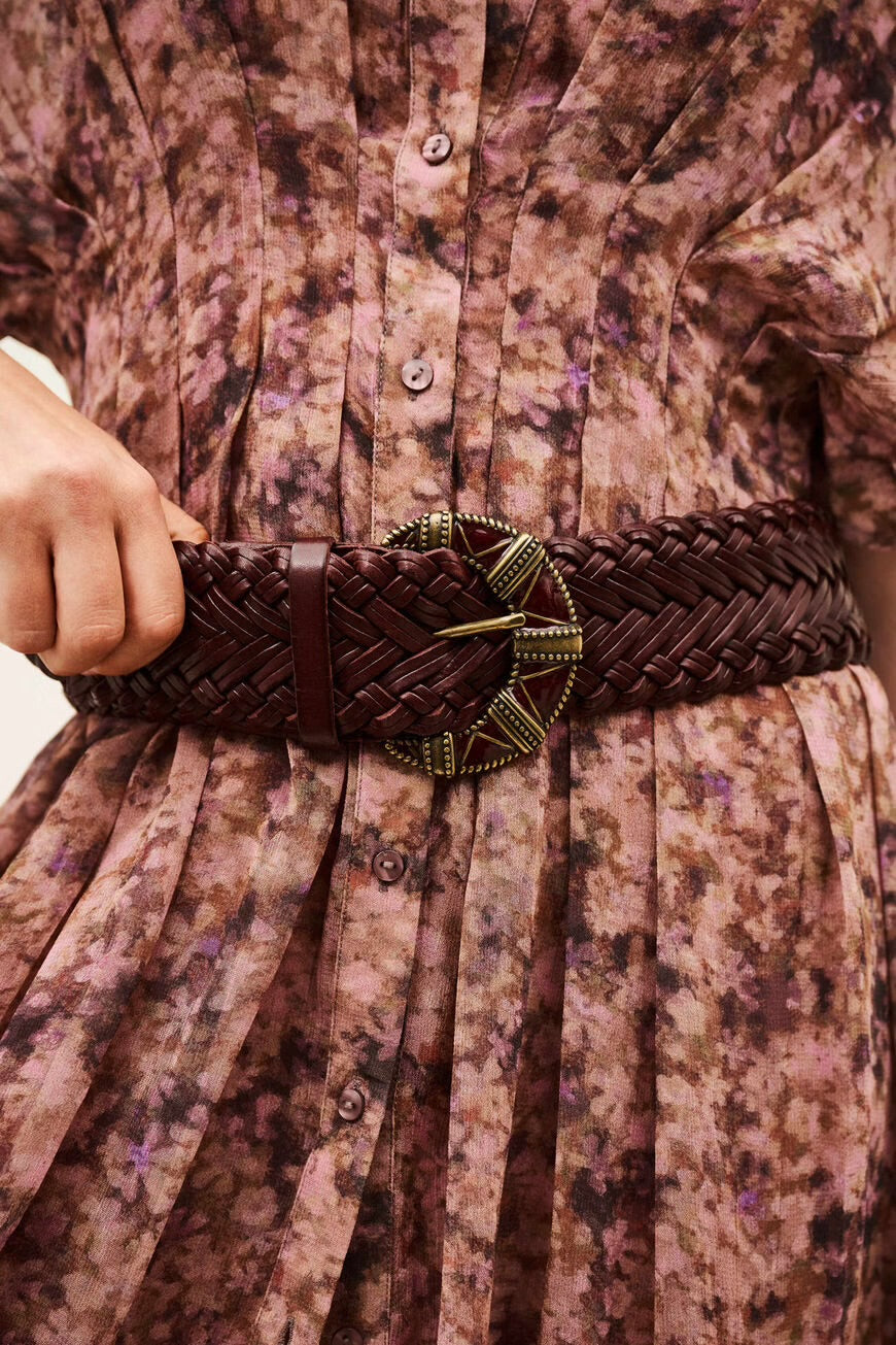 Ba&sh Byron Bordeaux Belt