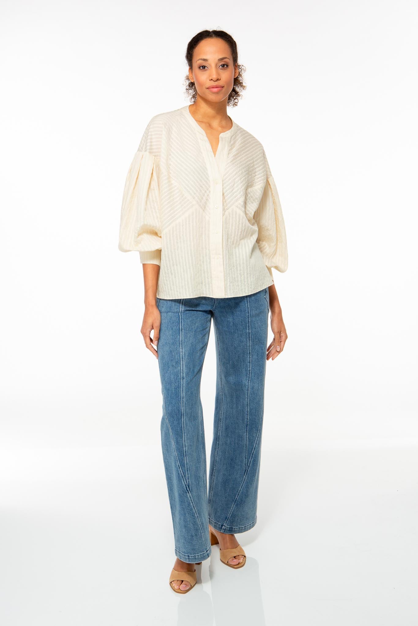 IVI Bluse Stripes Ivory