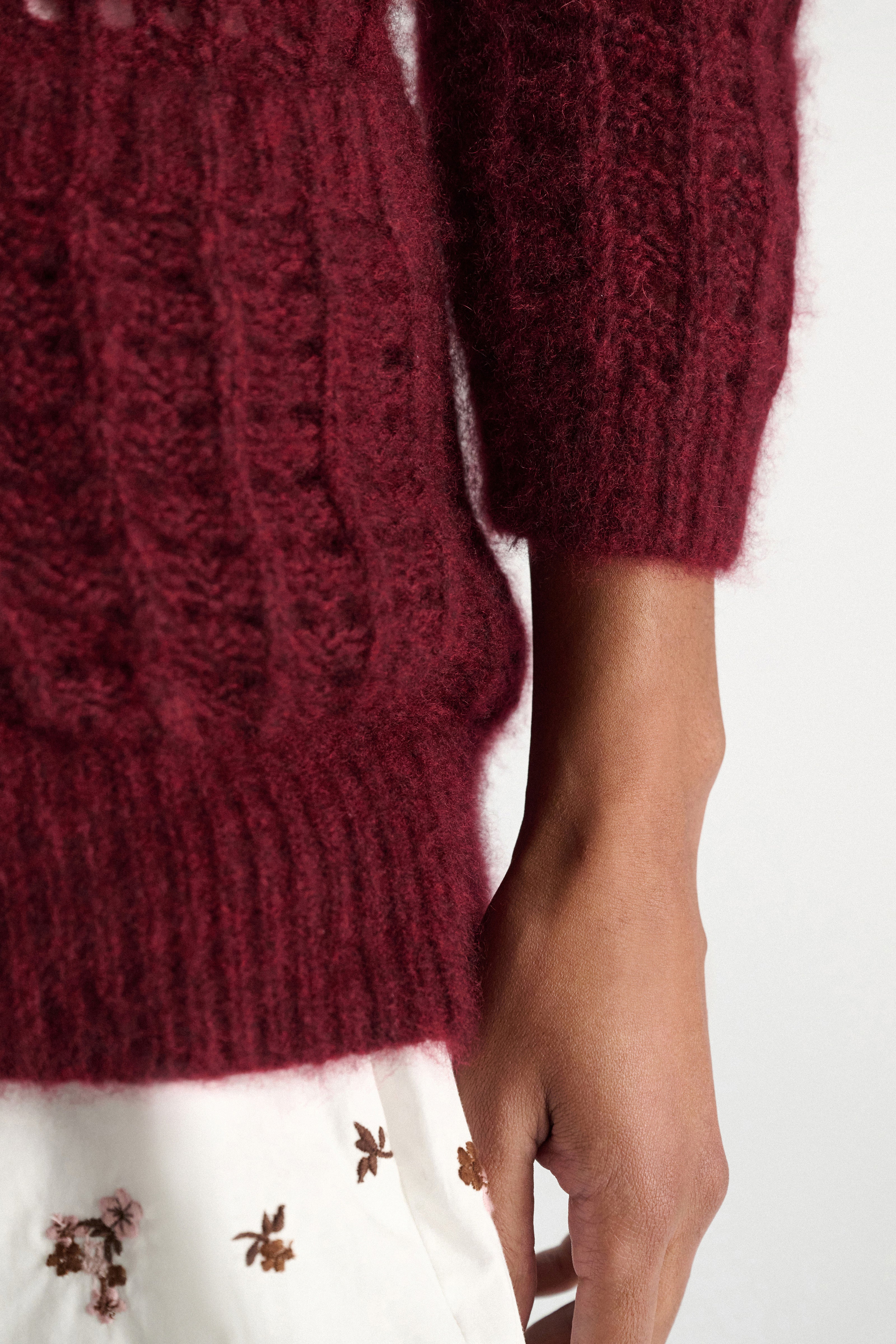 Dorothee Schumacher Cardigan Luxury Love Merlot