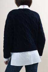 Herzensangelegenheit Crewneck Zopf Marine