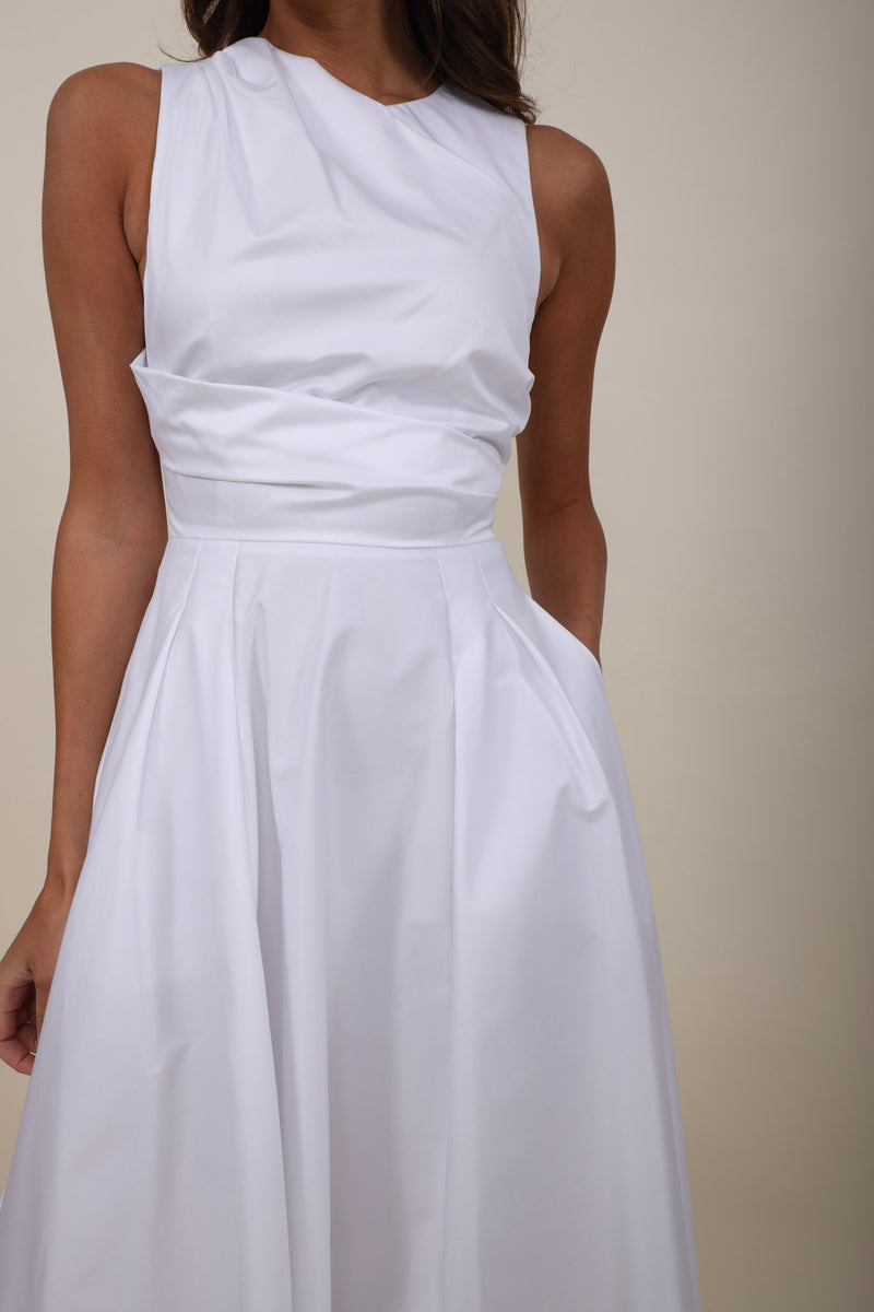 Elisabetta Franchi Poplin Dress White