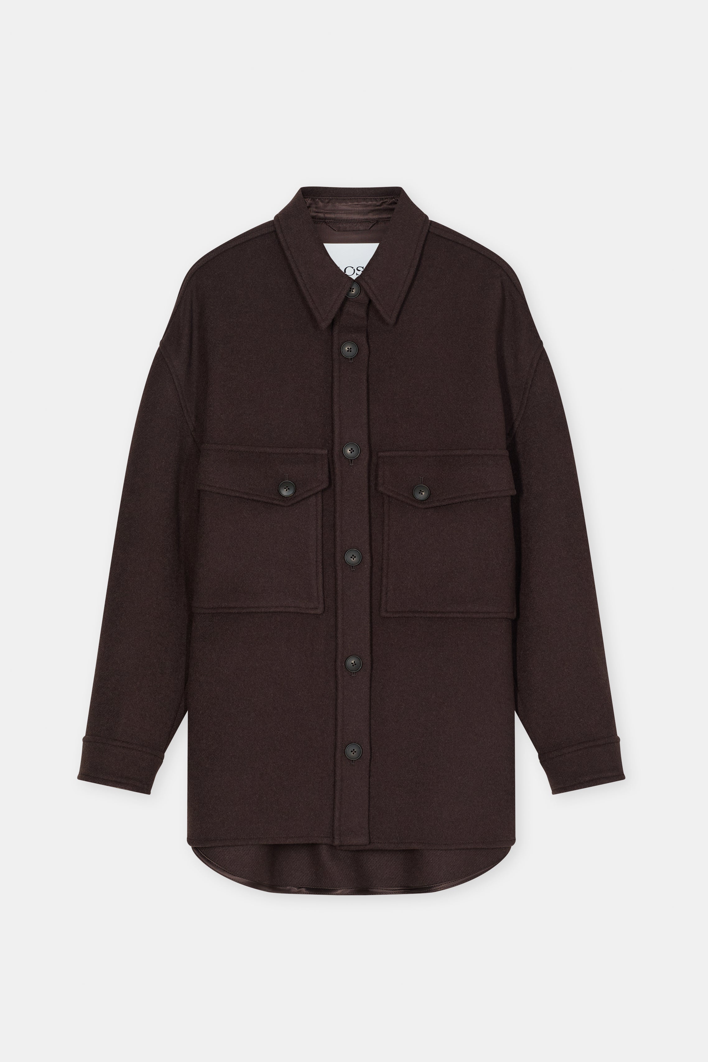 Closed Hemdjacke Mahagony