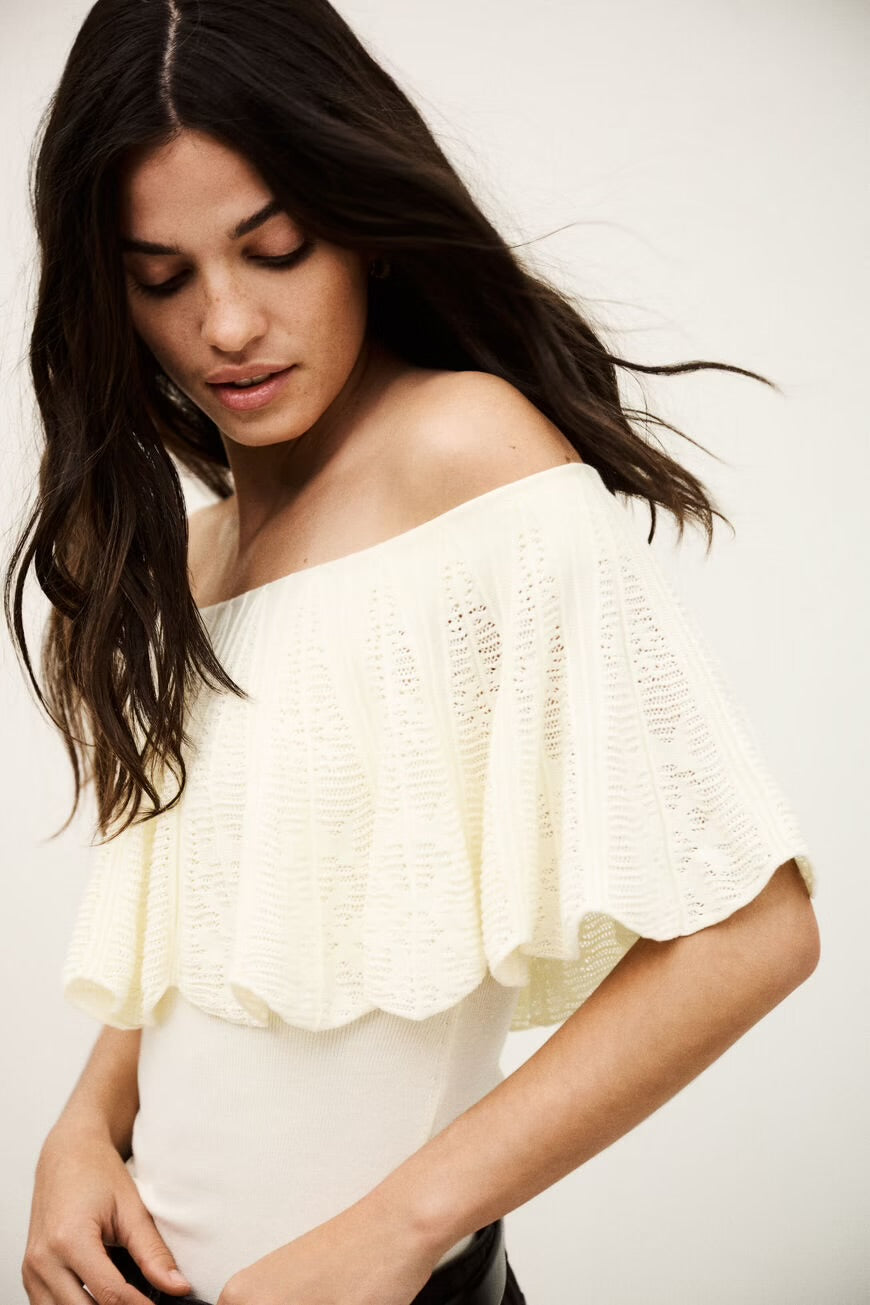 Ba&sh Salda Ecru Top