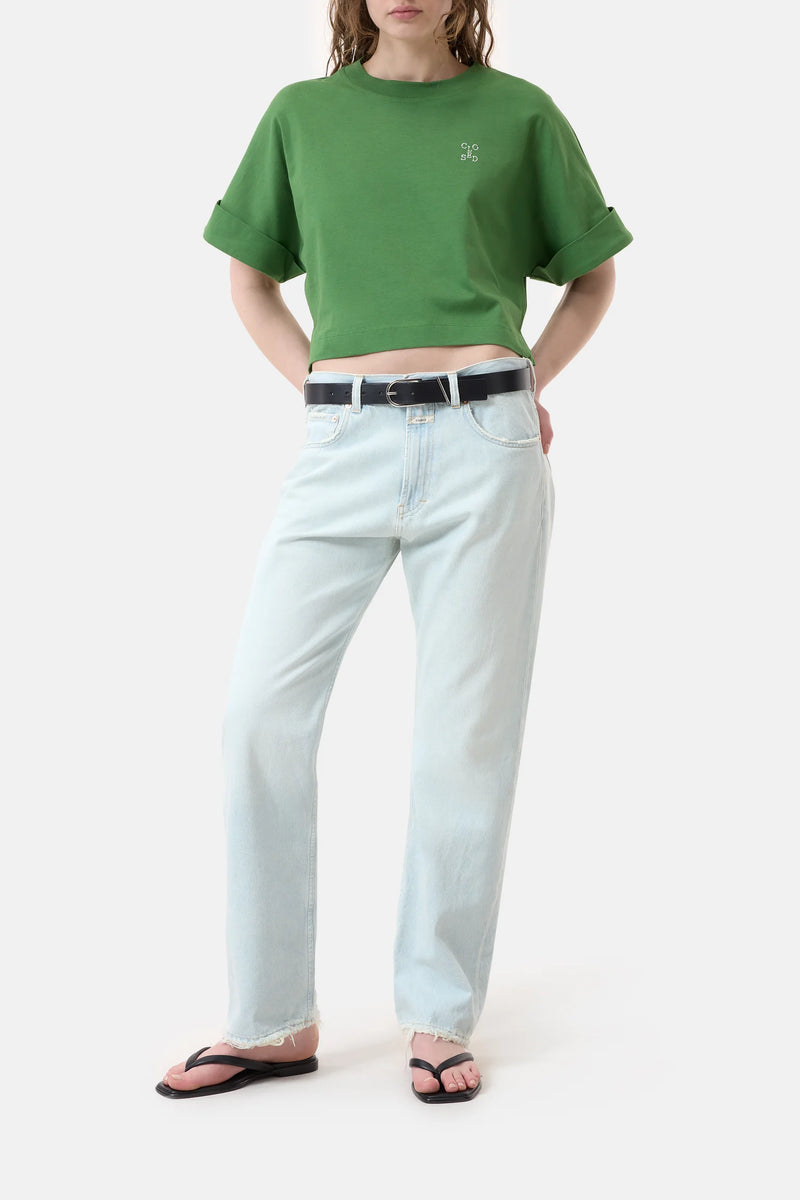 Closed Cropped T-Shirt Green