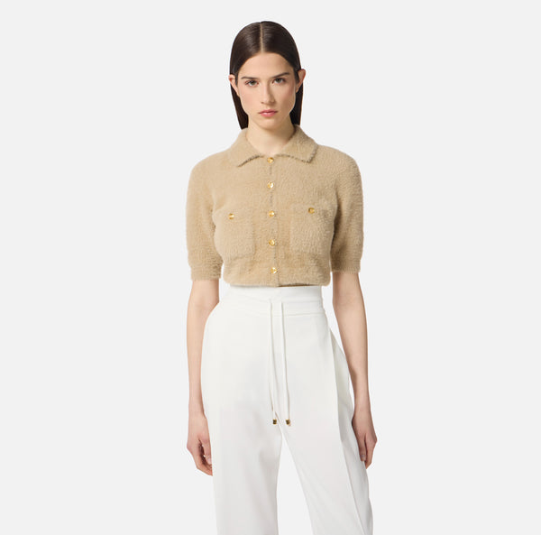 Elisabetta Franchi Cardigan Knit Honey