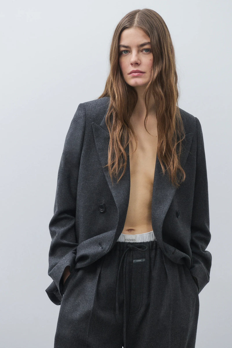 Closed Blazer Flannel Anthracite
