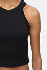 Closed Cropped Top Black