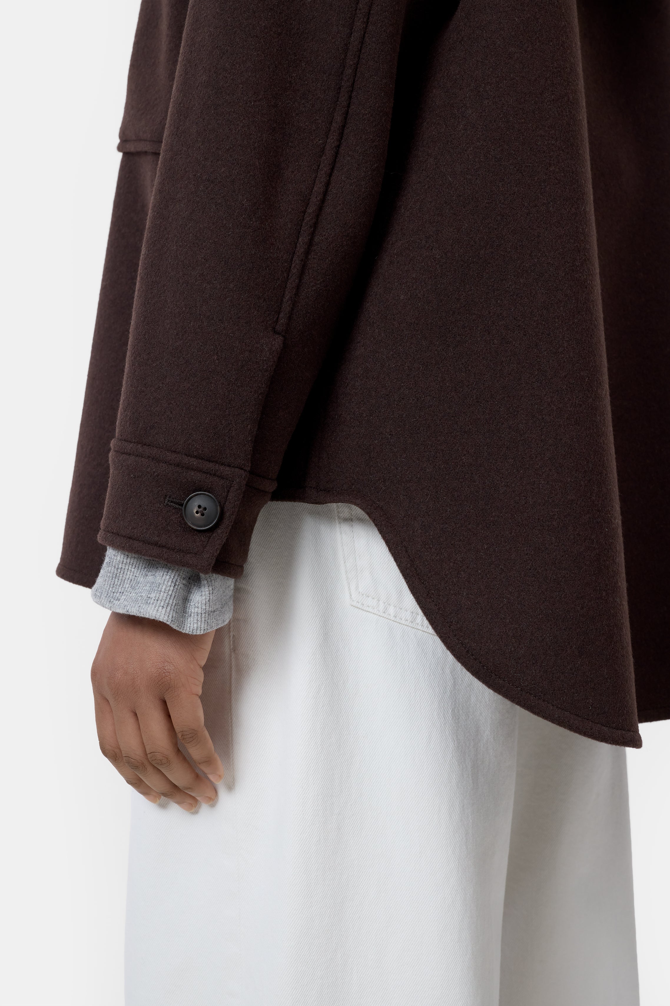 Closed Hemdjacke Mahagony