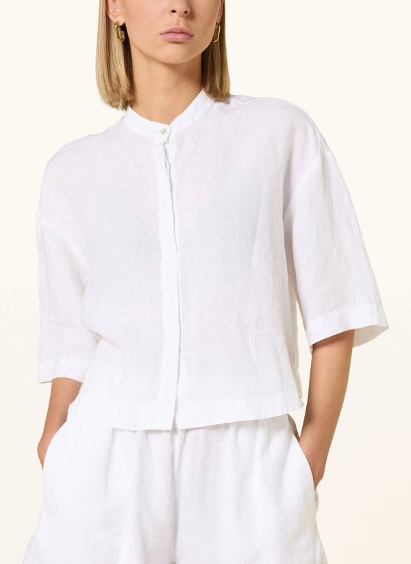120% Lino 3/4 Bluse Weiß