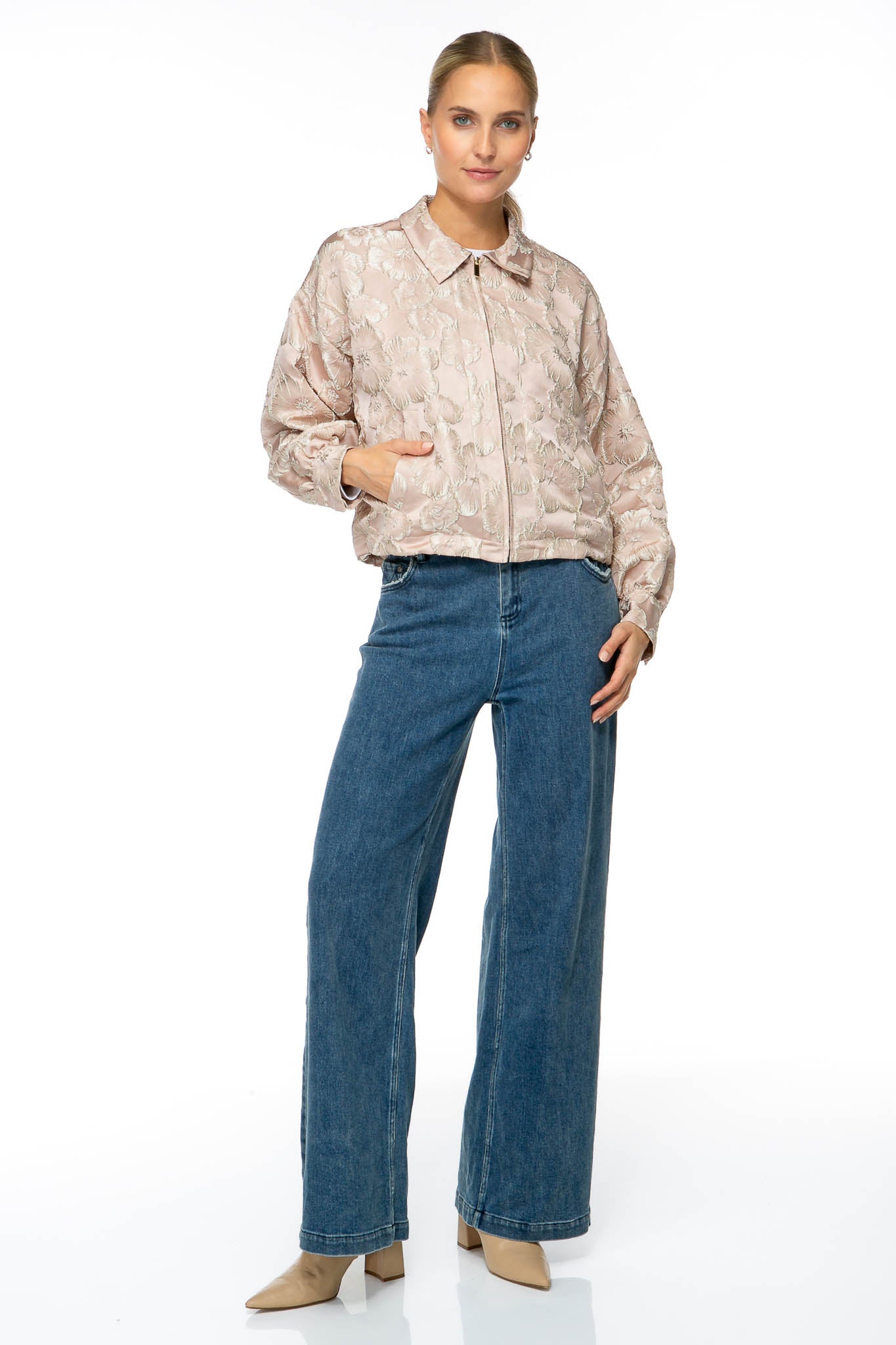 IVI Jacket Jacquard Rose