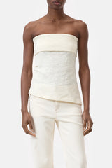 Closed Top Bandeau Beige