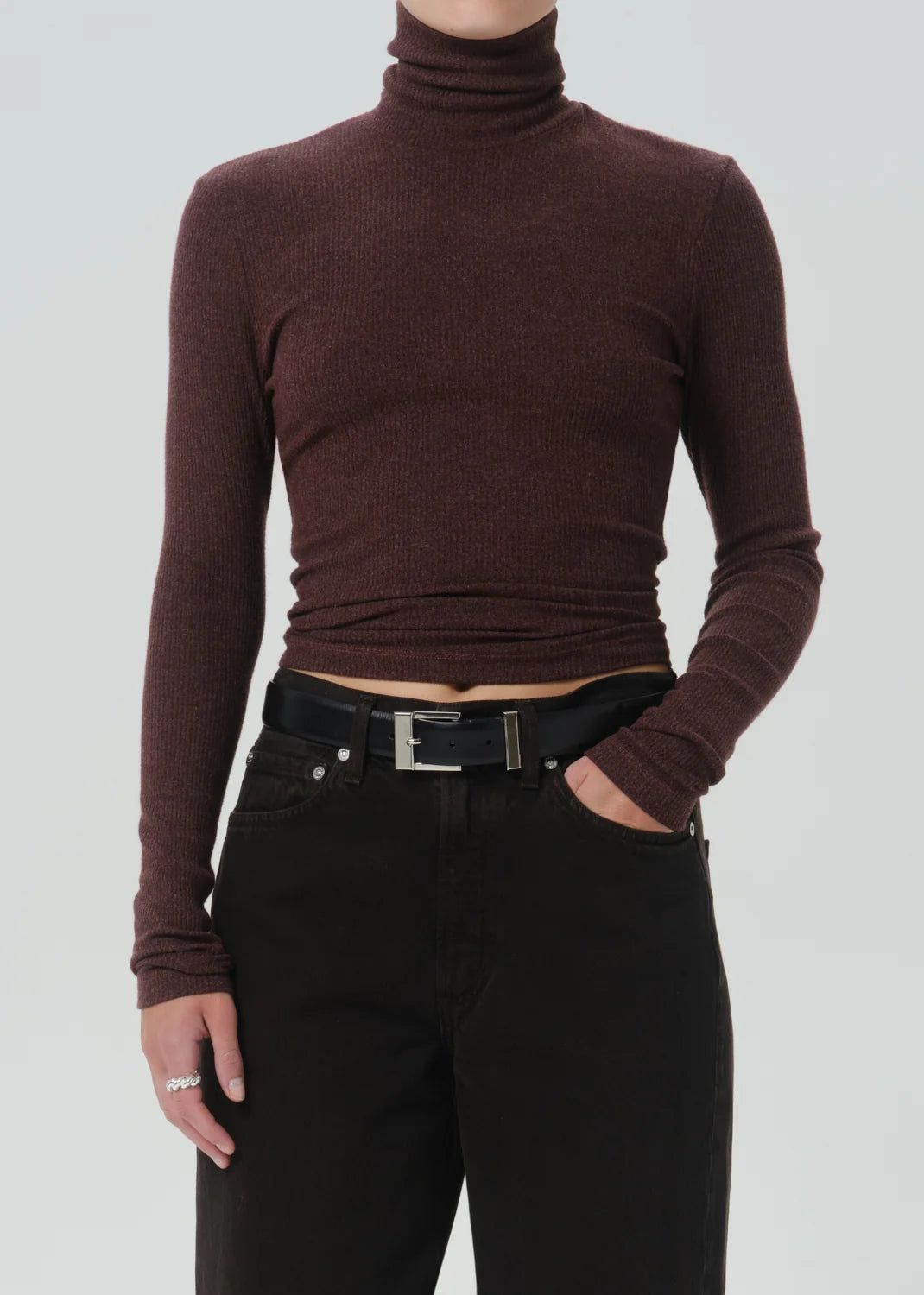Citizens of Humanity Turtleneck Caradene Heather Mahogany