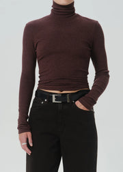 Citizens of Humanity Turtleneck Caradene Heather Mahogany