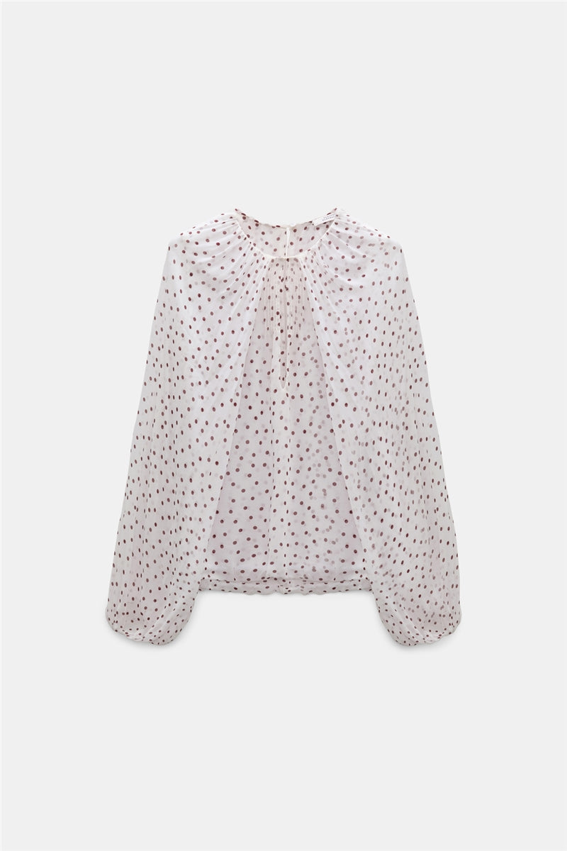 Dorothee Schumacher Bluse Small Dots Bordeaux