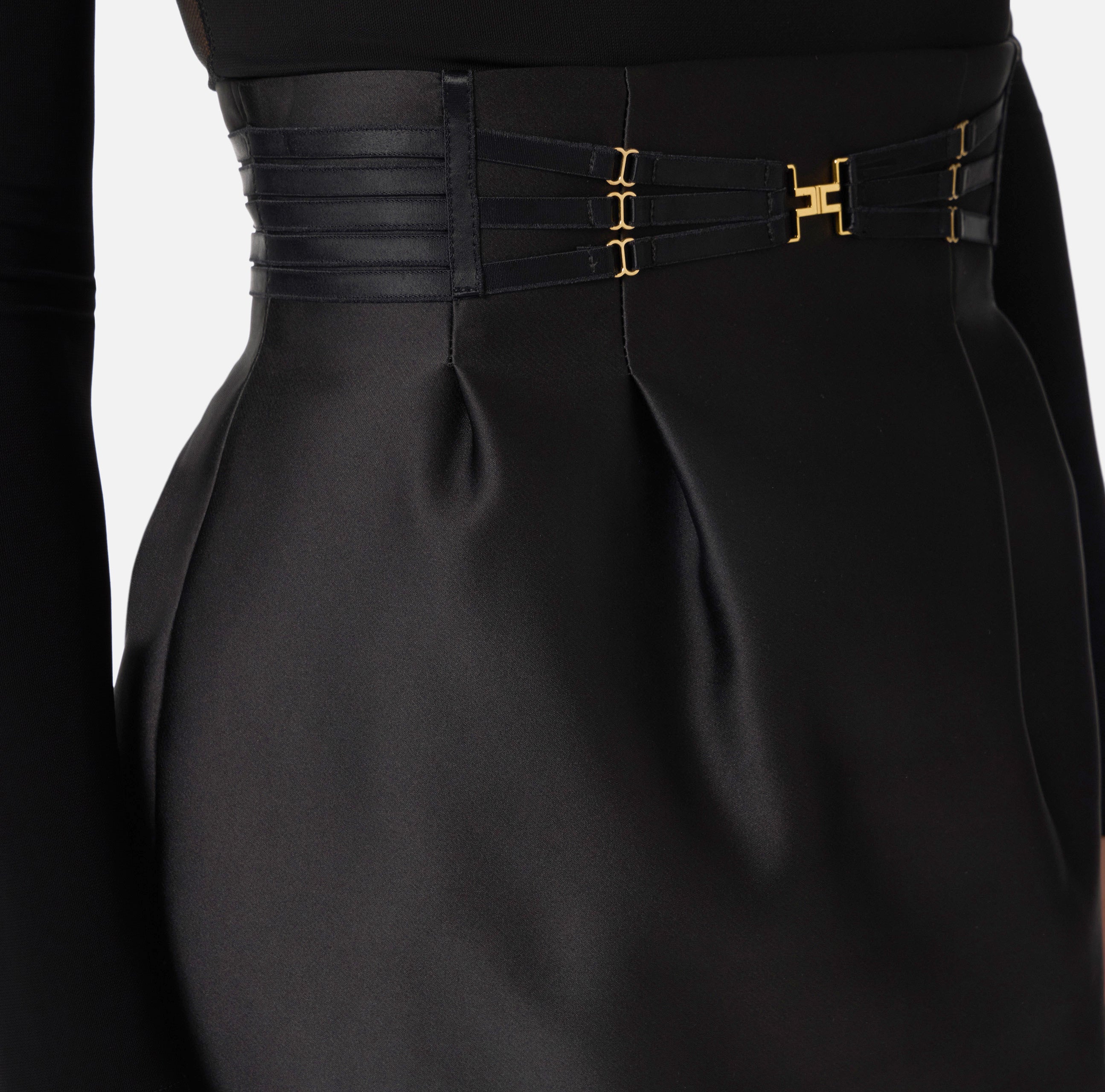 Elisabetta Franchi Rock Satin Black