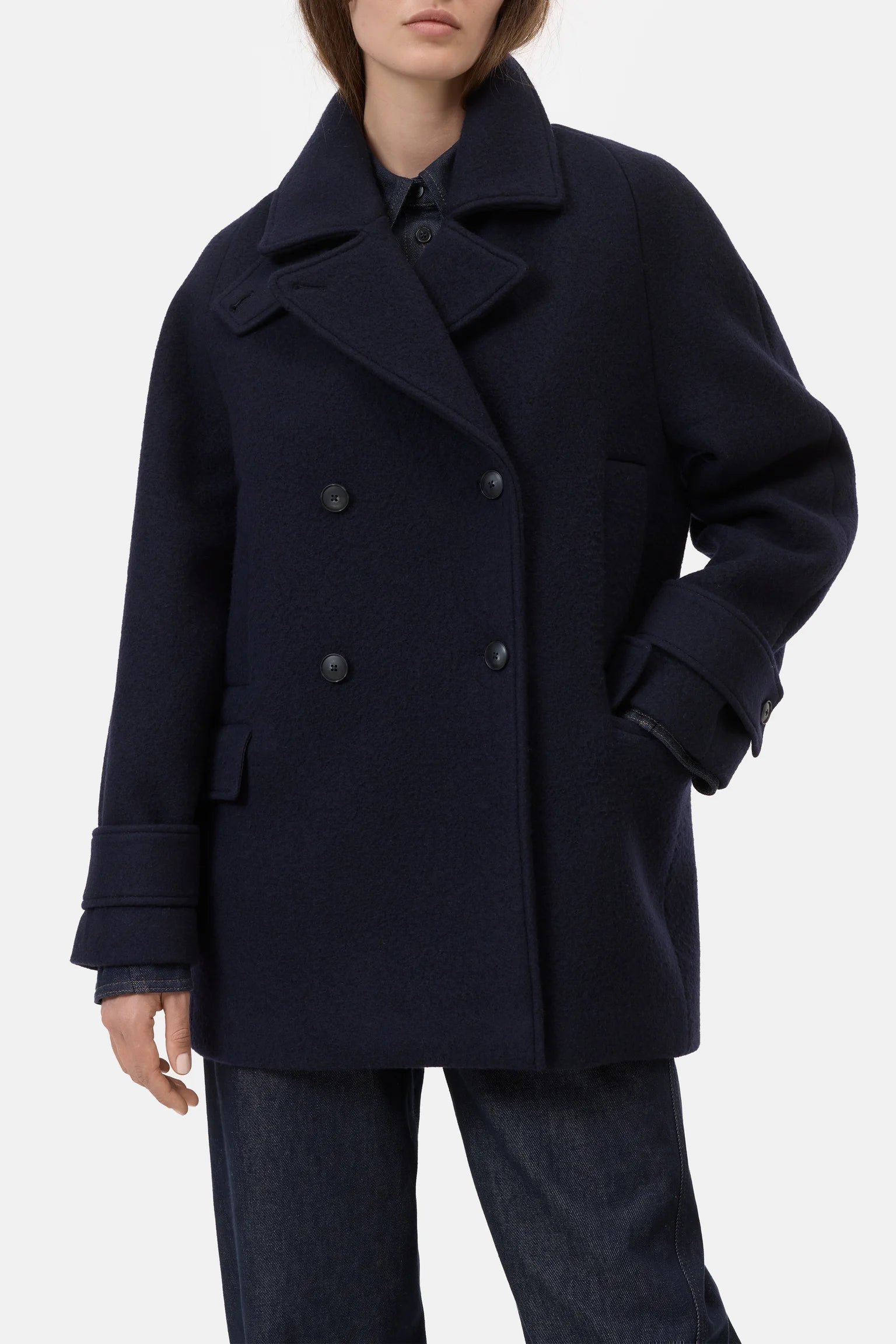 Closed Coat Caban Dark Knight
