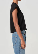 Agolde T-Shirt Bryce Cap Sleeve Black
