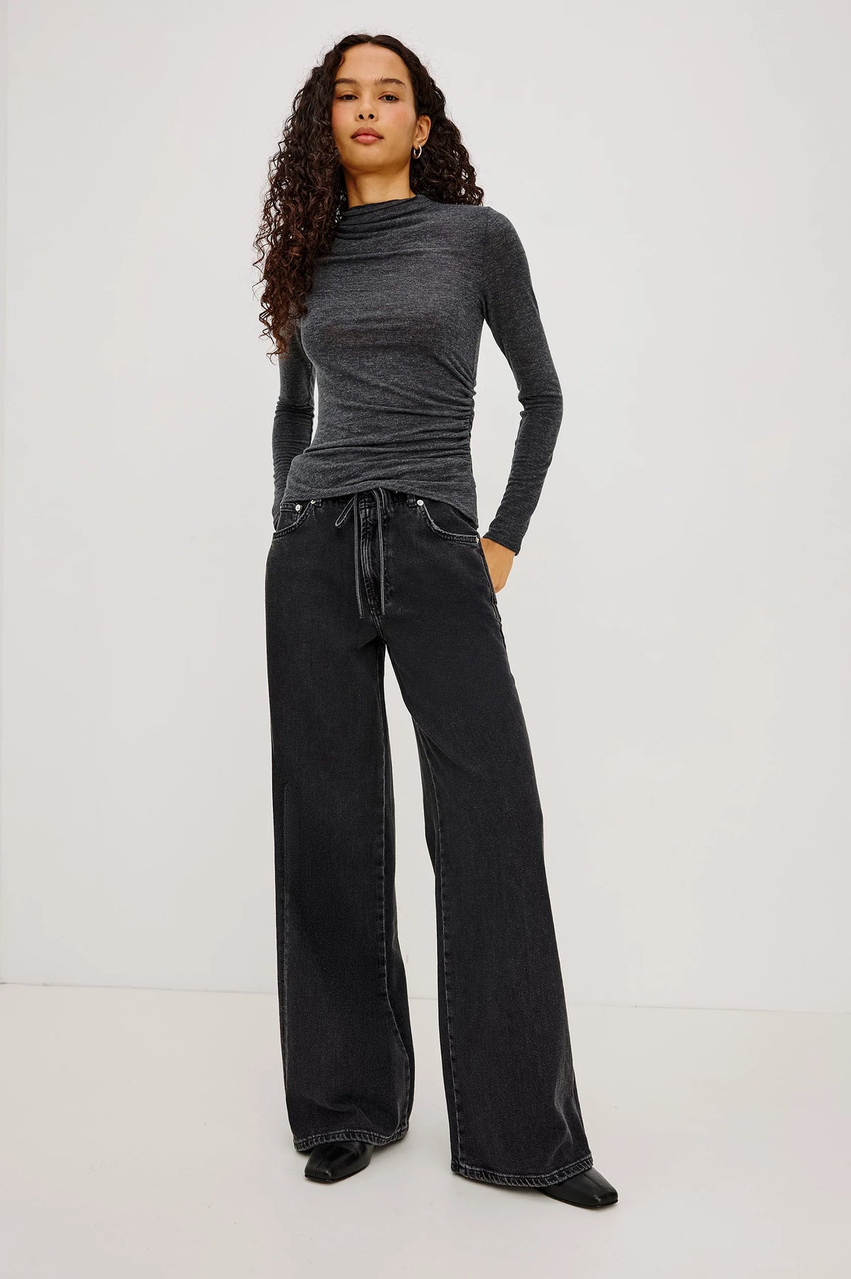 Rails Top Joelle Charcoal