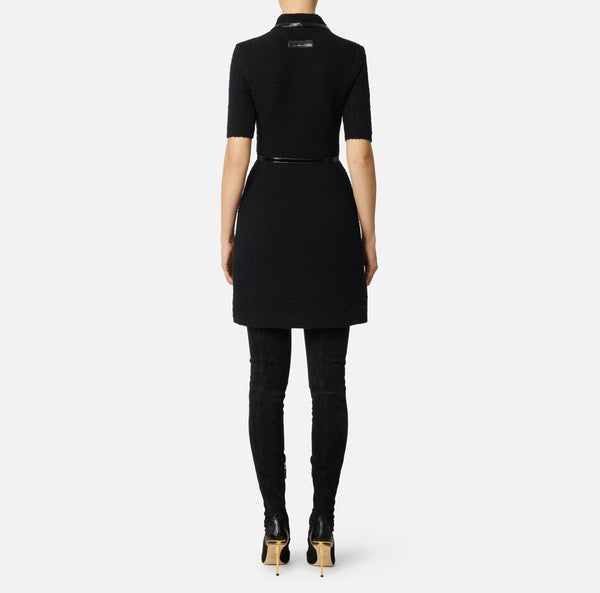 Elisabetta Franchi Dress Bouclé Knit Nero