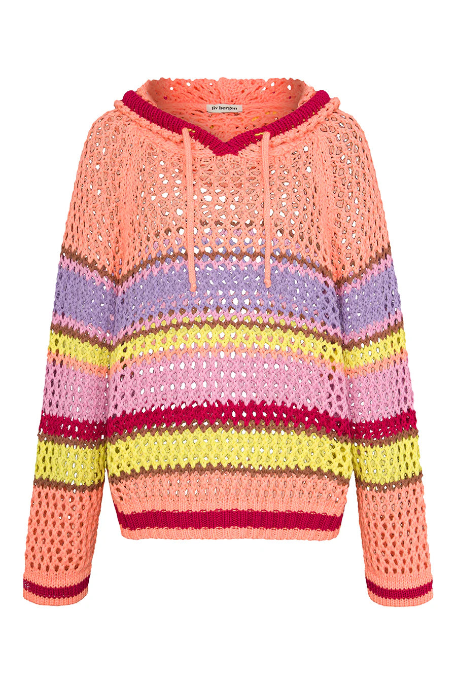 Liv Bergen Hoodie Crochet Abricot