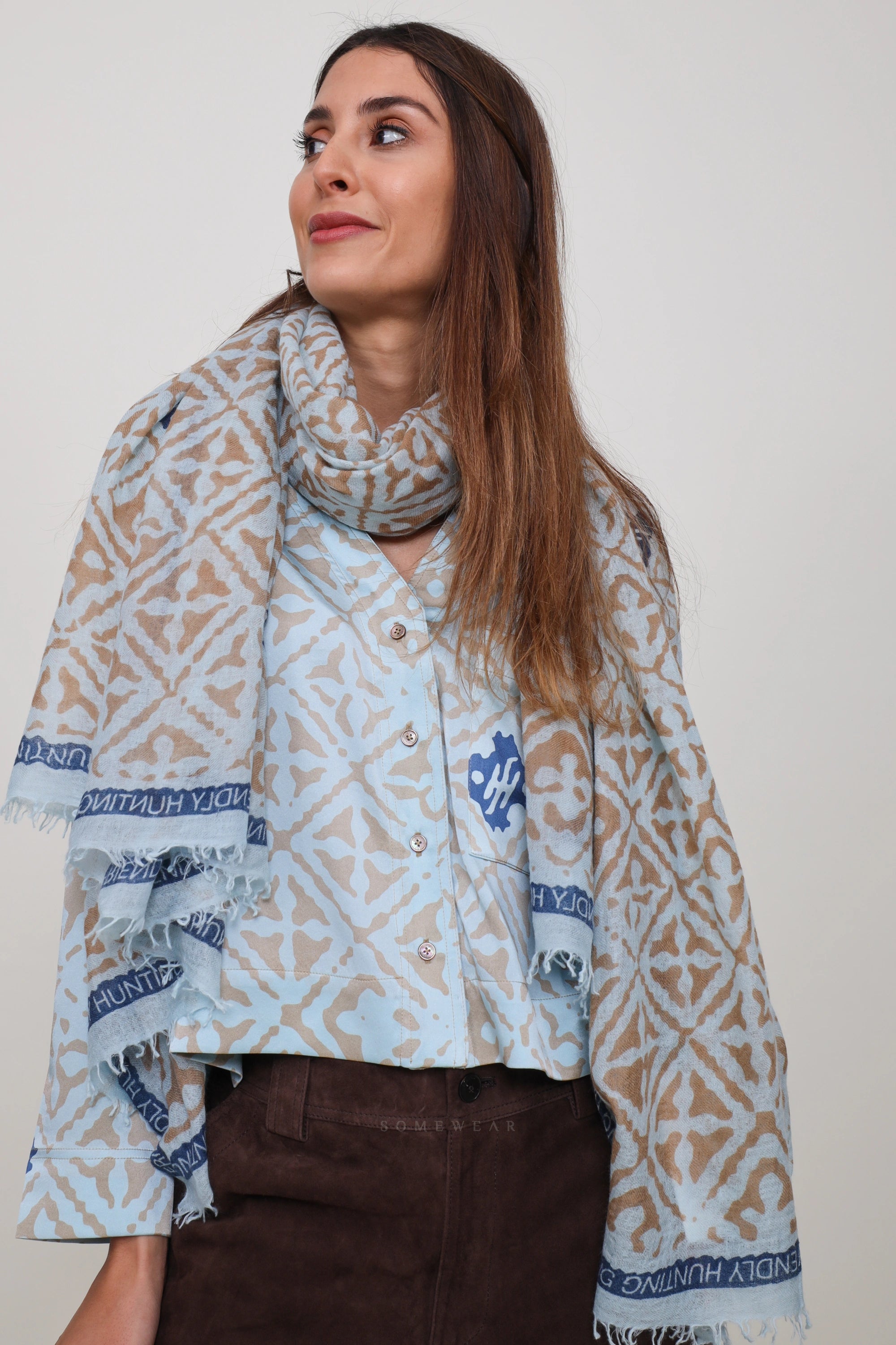 Friendly Hunting Cloth Felted Stole Eyes of Marrakesh Skylight