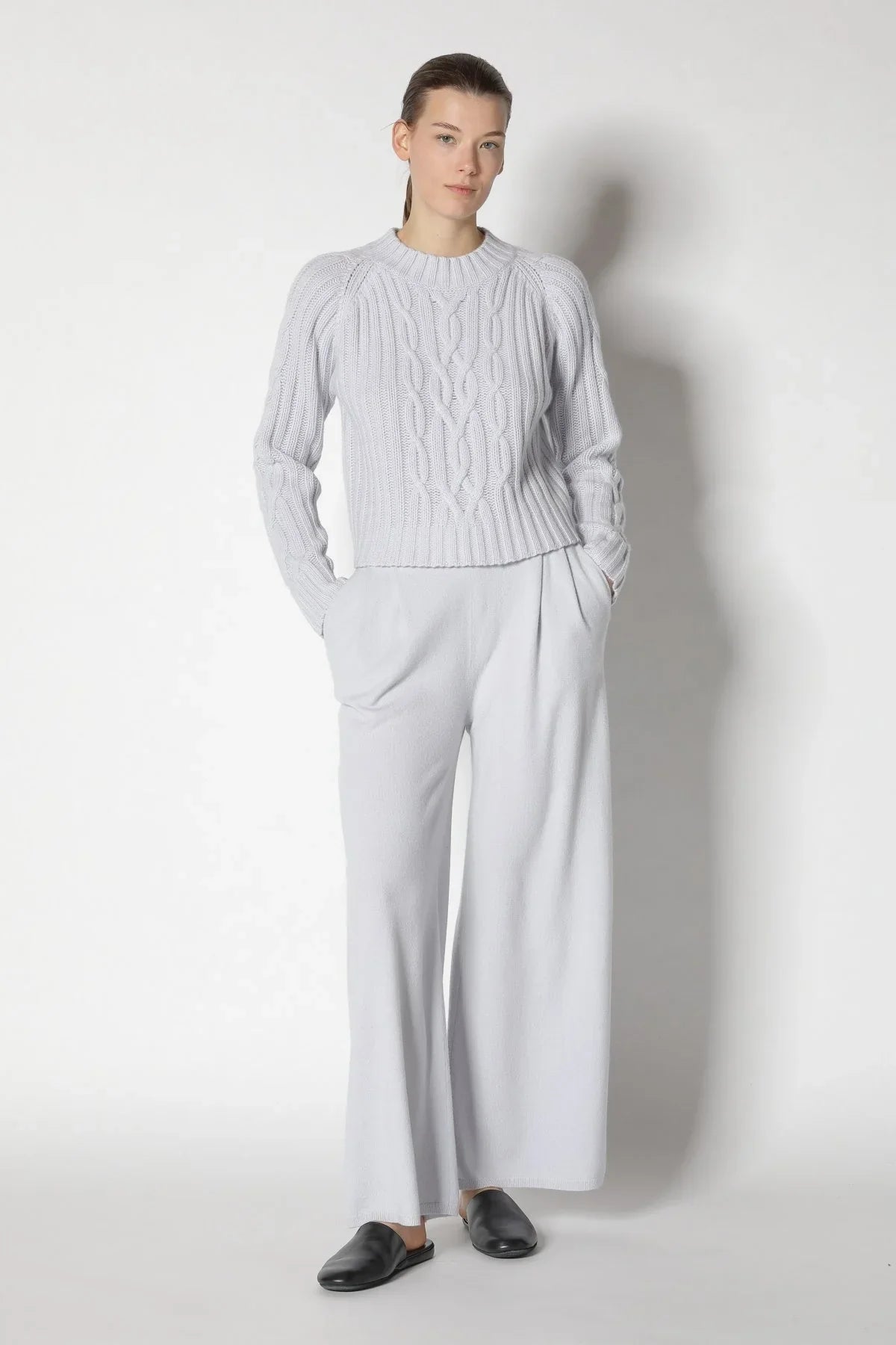 Sminfinity Pullover Aran Cable Ice