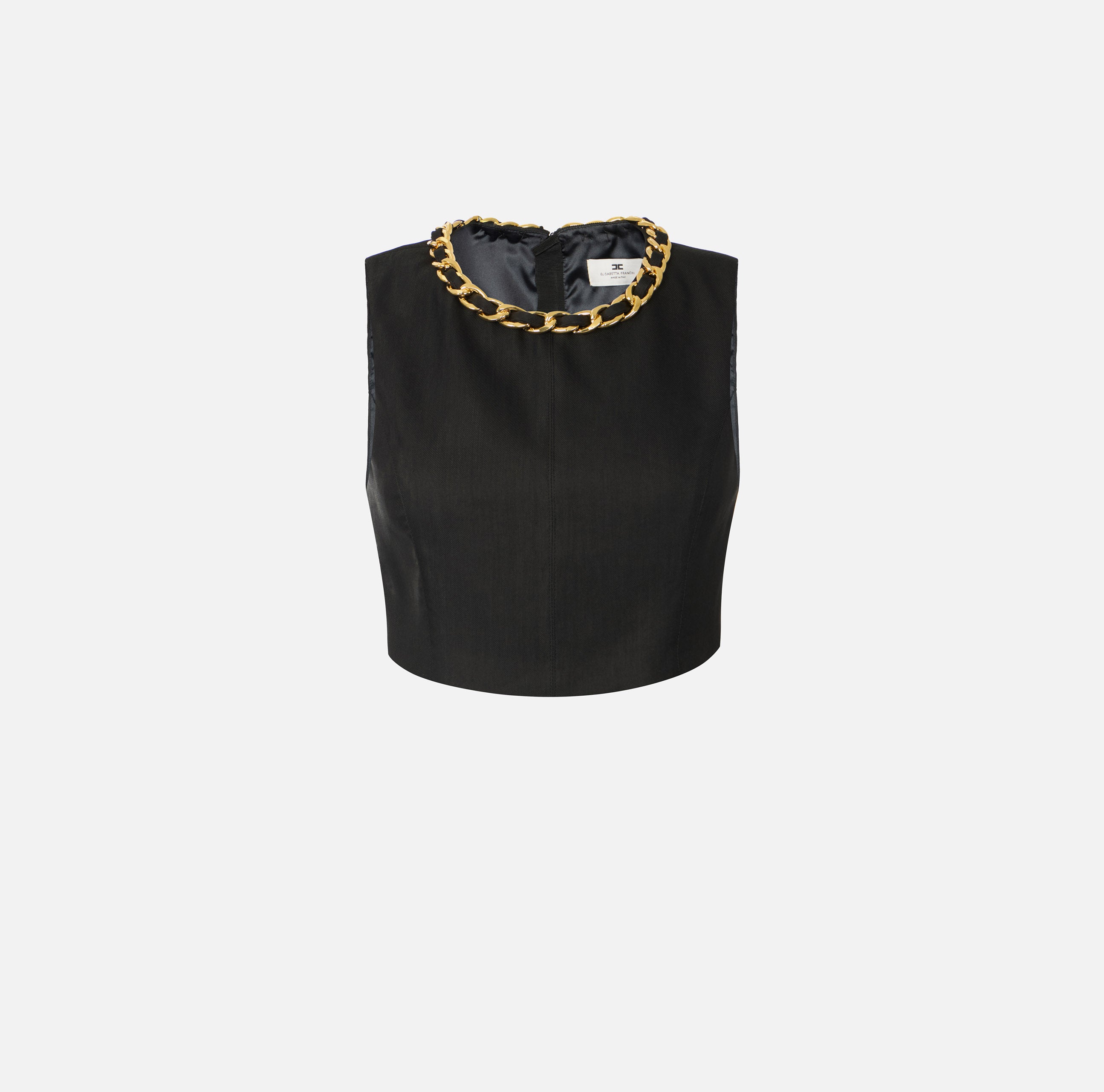 Elisabetta Franchi Top Jewel Black