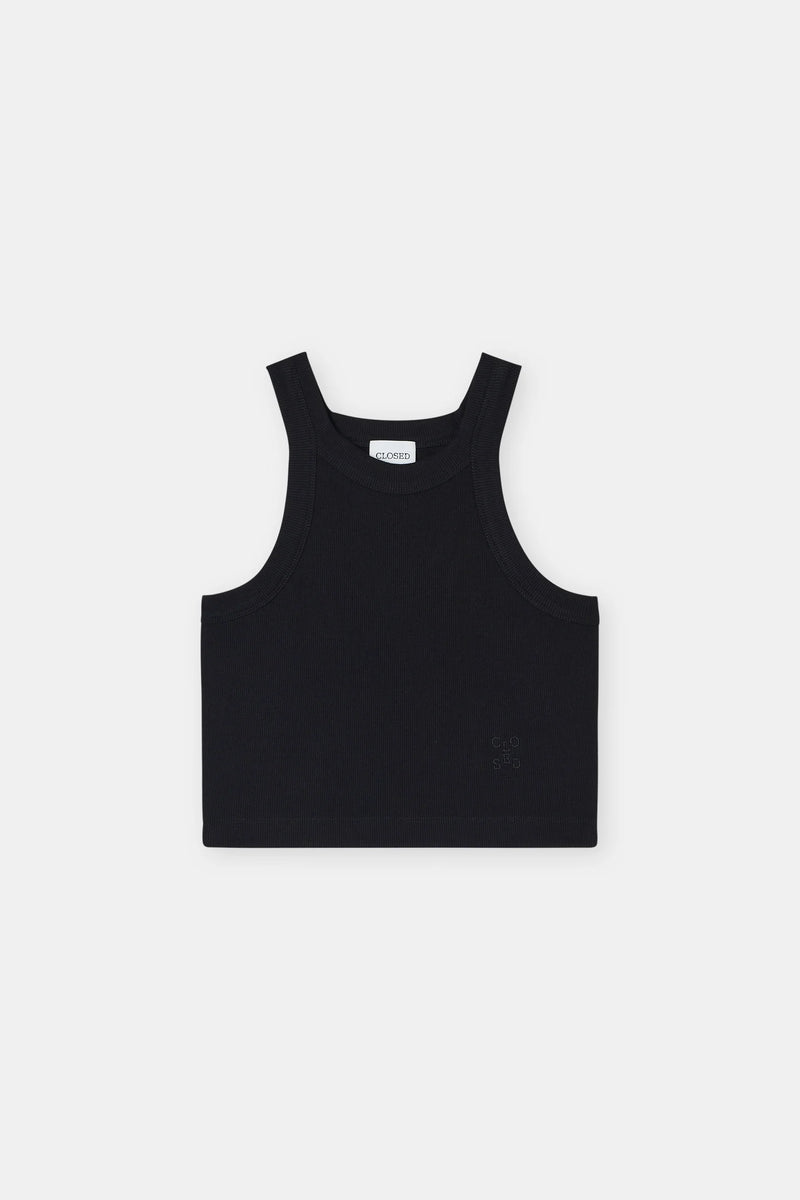 Closed Cropped Top Black